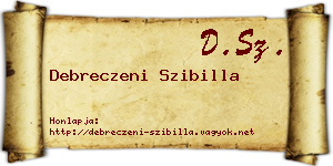 Debreczeni Szibilla névjegykártya